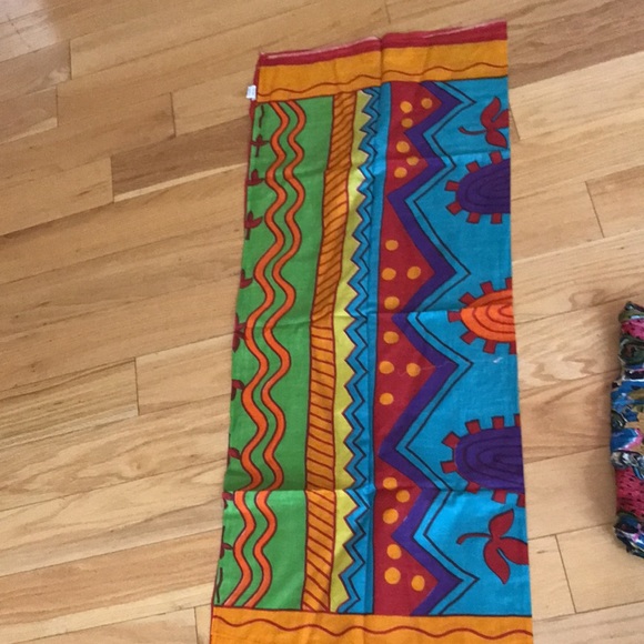 Lot of 2 pareos or scarves Sam Hilu made in India - Picture 7 of 12